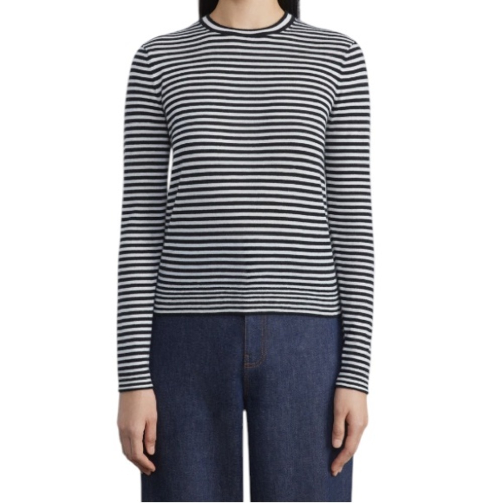 Lafayette 148 Stripe Fine Gauge Cashmere Sweater Size 2X